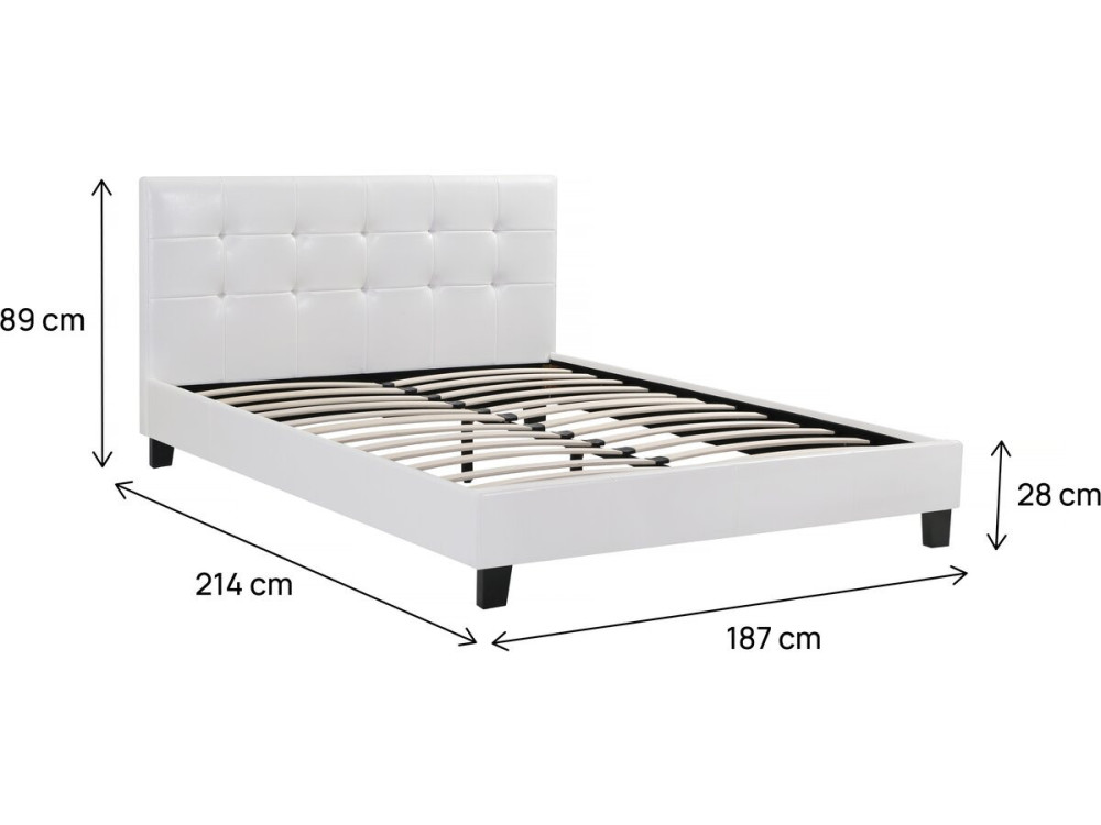 Tweepersoonsbed bed "Julia" - 180 x 200 - Wit