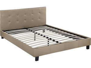 Tweepersoonsbed bed "Julia" - 160 x 200 - Taupe - grijs bruin