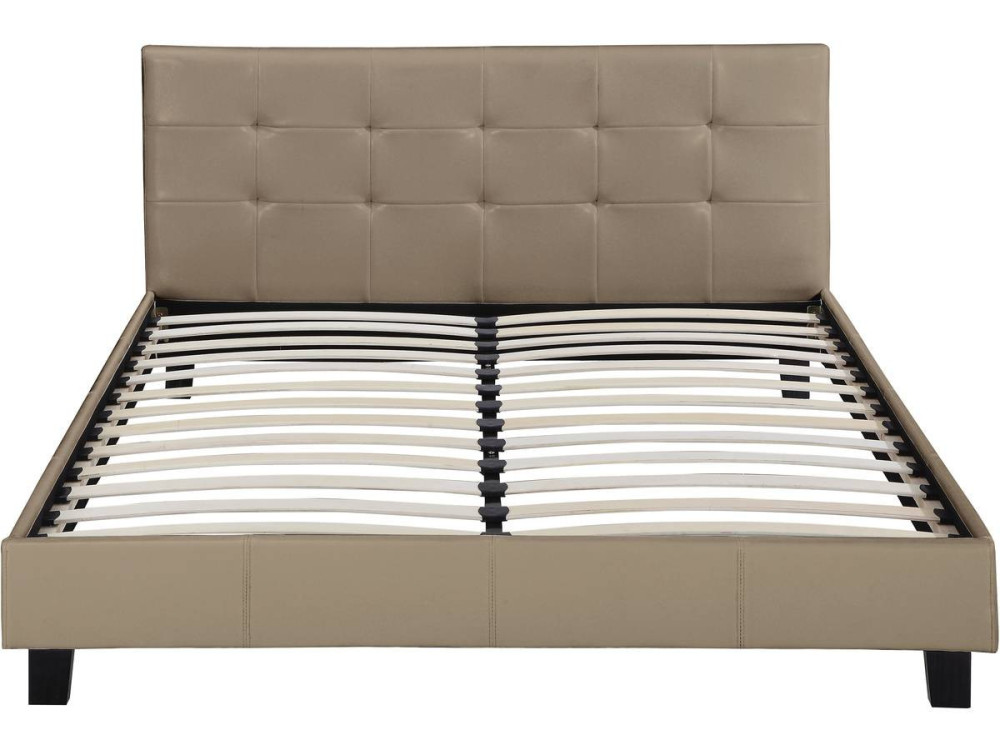 Tweepersoonsbed bed "Julia" - 160 x 200 - Taupe - grijs bruin