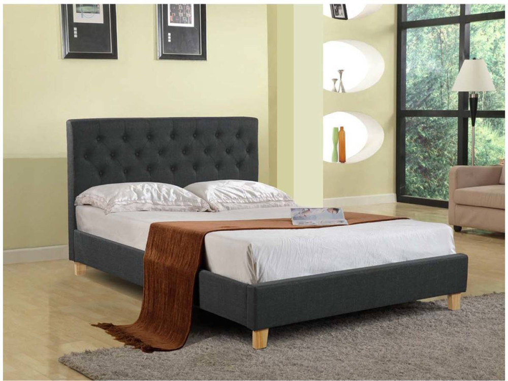 Tweepersoonsbed bed bedframe "Emmy" - 140 x 190 cm - Grijs