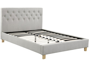 Tweepersoonsbed bed bedframe "Emmy" - 140 x 190 cm - Beige - lichtbruin