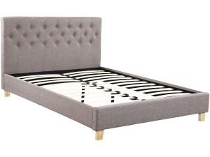 Tweepersoonsbed bed bedframe "Emmy" - 140 x 190 cm - Taupe - grijs bruin