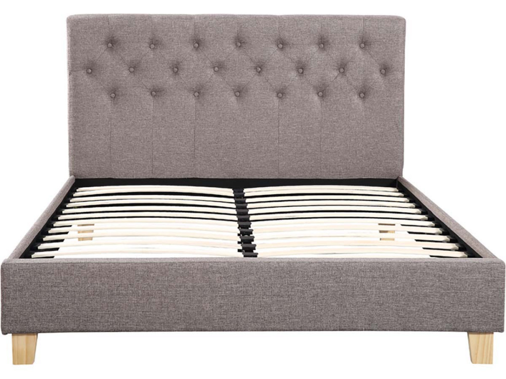 Tweepersoonsbed bed bedframe "Emmy" - 140 x 190 cm - Taupe - grijs bruin