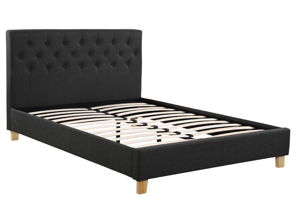 Tweepersoonsbed bed bedframe "Emmy" - 160 x 200 cm - Grijs Donkergrijs