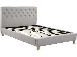 Tweepersoonsbed bed bedframe "Emmy" - 160 x 200 cm - Beige - lichtbruin