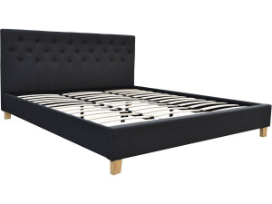 Tweepersoonsbed bed bedframe "Emmy" - 180 x 200 cm - Grijs Donkergrijs