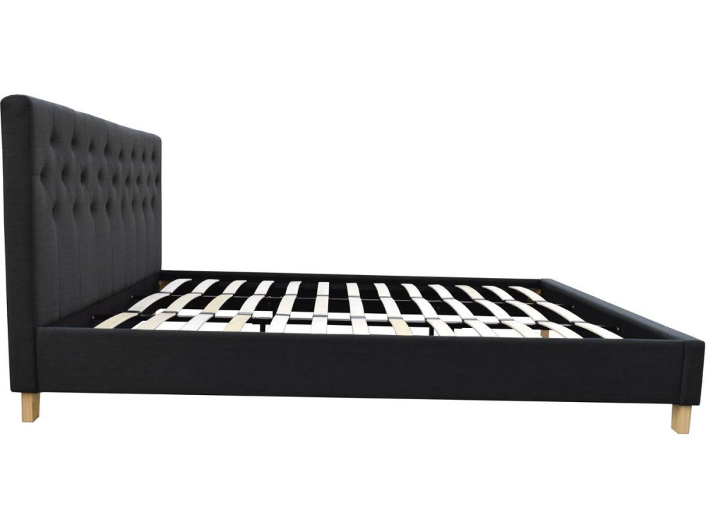 Tweepersoonsbed bed bedframe "Emmy" - 180 x 200 cm - Grijs Donkergrijs