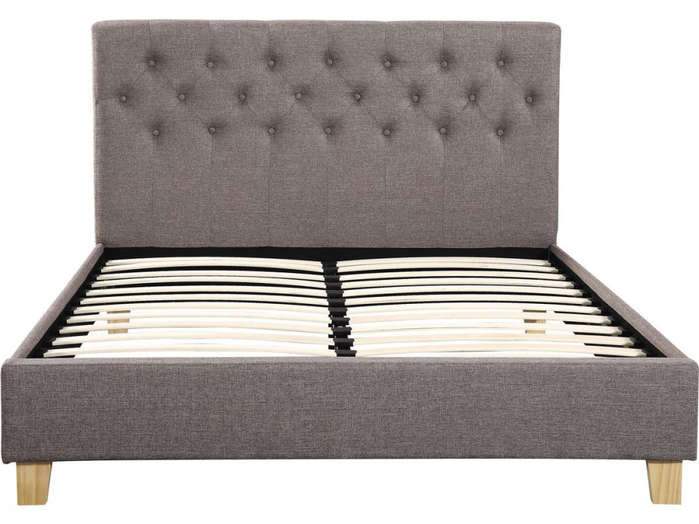 Tweepersoonsbed bed bedframe "Emmy" - 160 x 200 cm - Taupe - grijs bruin