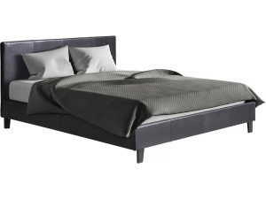 Tweepersoonsbed frame bed "Lina" - 140 x 190 cm - Zwart