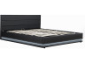 Tweepersoonsbed bed met led verlichting "Anastasia" - 140 x 190 cm - Zwart