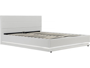 Tweepersoonsbed bed met led verlichting "Anastasia" - 160 x 200 cm - Wit