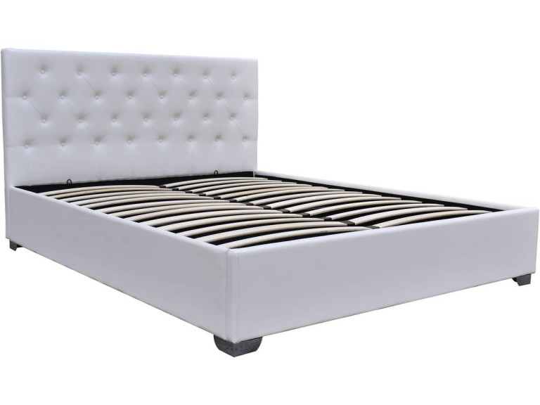 Tweepersoonsbed met opbergruimte "Tino" - 160 × 200 cm - Wit