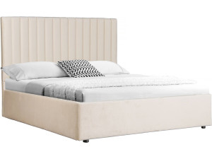 Tweepersoonsbed bed met opbergruimte "Mia" - 140 x 190 cm - Beige - lichtbruin