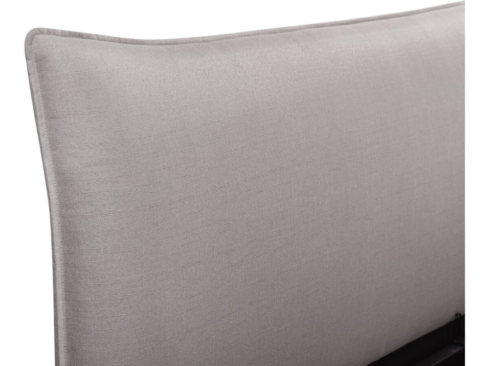 Tweepersoonsbed bed met opbergruimte hoofdbord "Megeve" 140 x 200 cm - Grijs