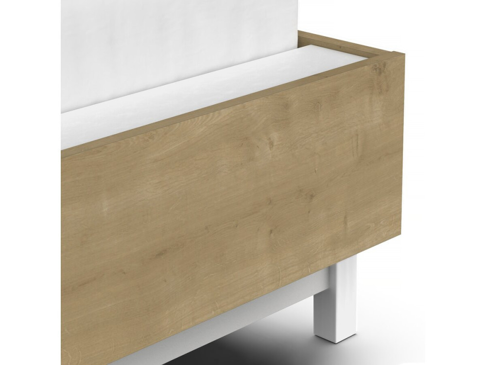 "Craft" Uitschuifbaar Tweepersoonsbed - Hout - 140 x 200 cm - Bruin