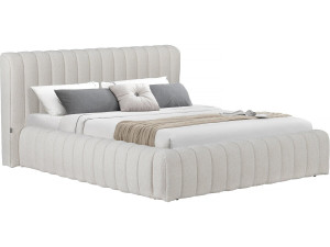 "Tignes" stoffen tweepersoonsbed met opbergruimte - 140 x 190 cm - Beige