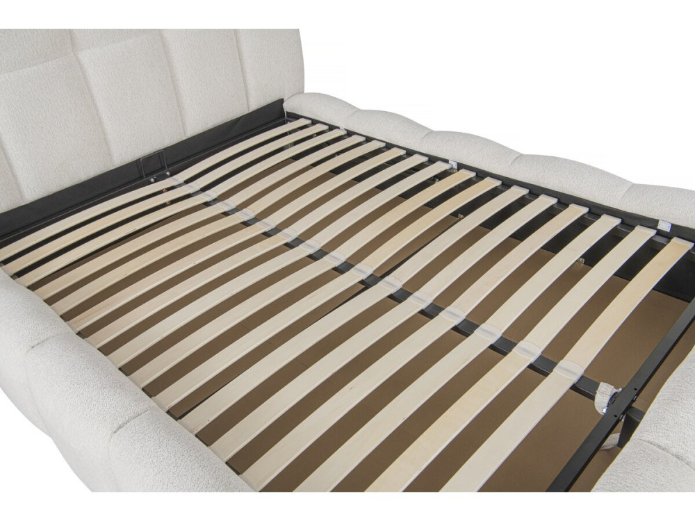 "Davos" stoffen tweepersoonsbed met opbergruimte - 140 x 190 cm - Beige