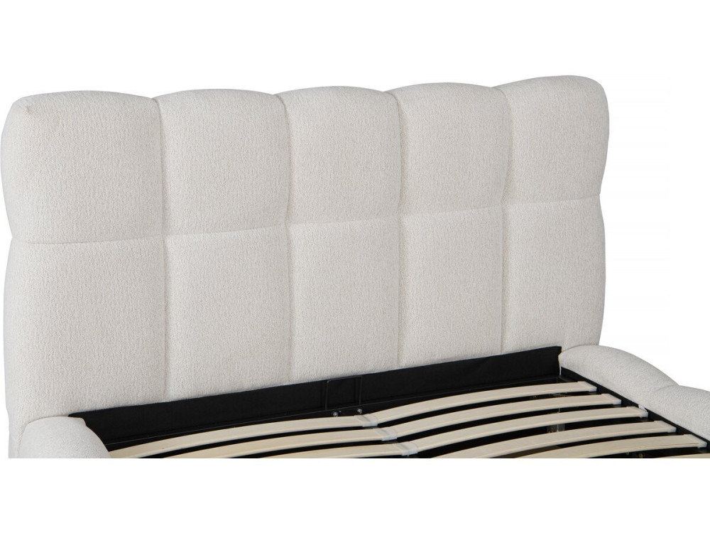 "Davos" stoffen tweepersoonsbed met opbergruimte - 140 x 190 cm - Beige