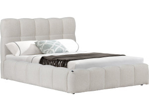 "Davos" stoffen tweepersoonsbed met opbergruimte - 160 x 200 cm - Beige