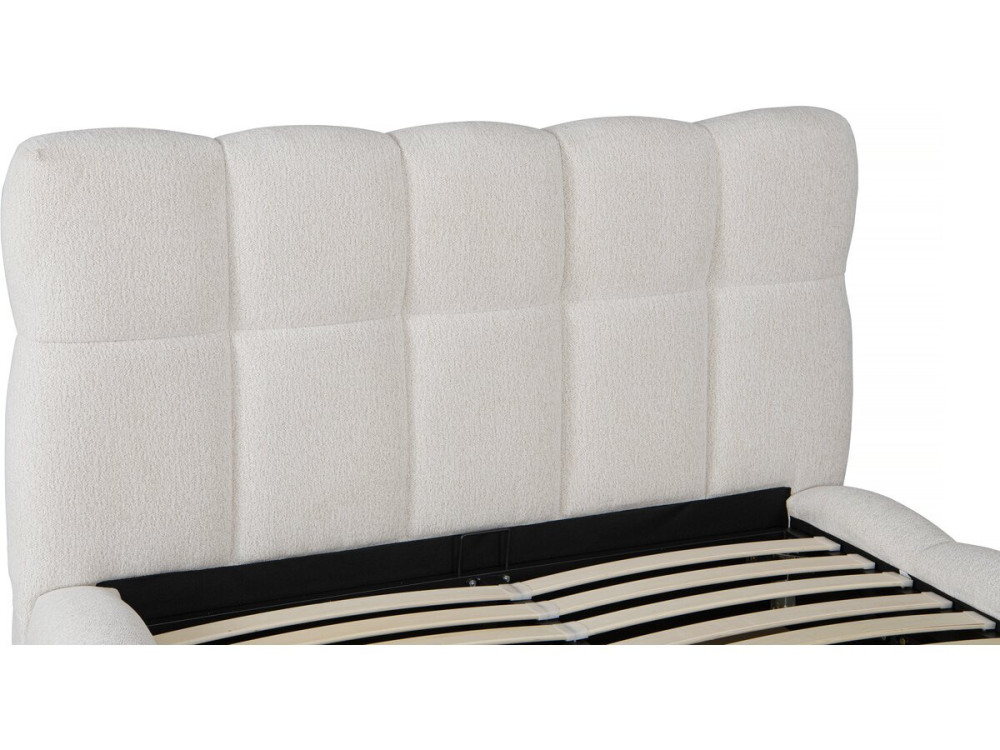 "Davos" stoffen tweepersoonsbed met opbergruimte - 160 x 200 cm - Beige