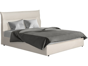 Fluwelen bed "Isola" met opbergbox - 160 x 200 cm - Beige