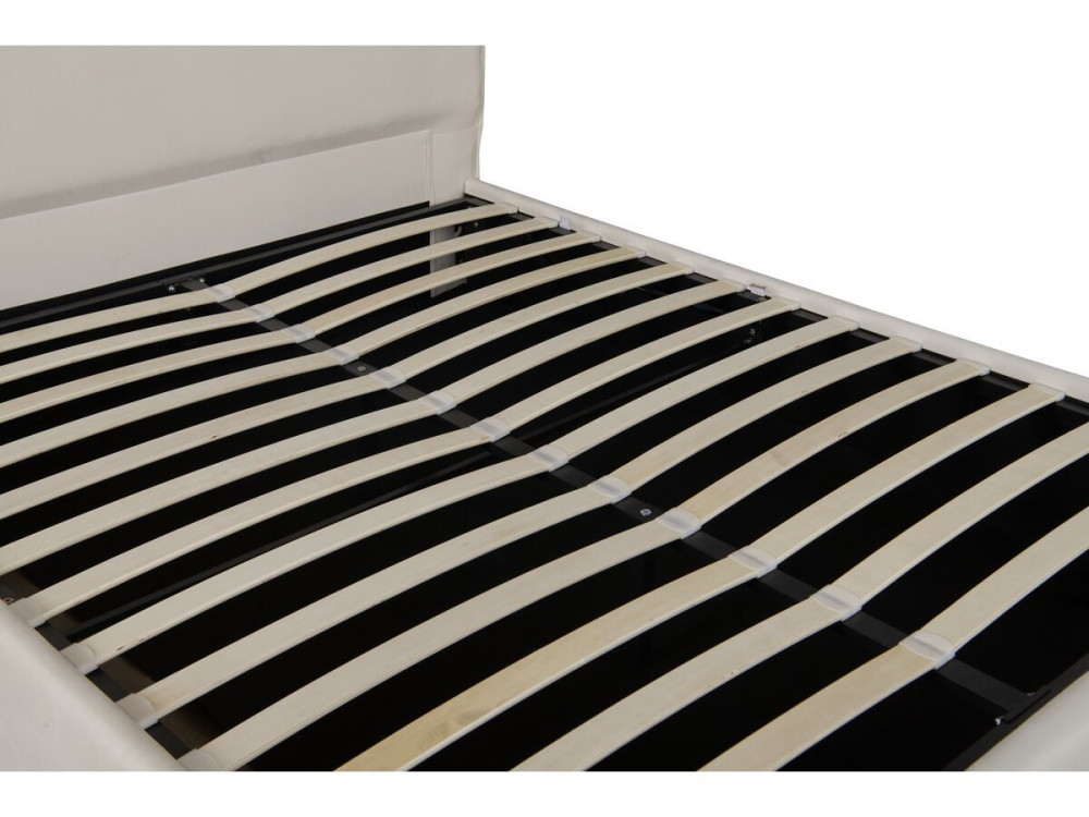 Fluwelen bed "Isola" met opbergbox - 160 x 200 cm - Beige