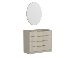 Houten ladekast "Kale" - 100 x 45 x 85 cm - Beige