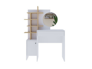 Houten make-up tafel "Mup" 105 x 35 x 151 cm - Wit
