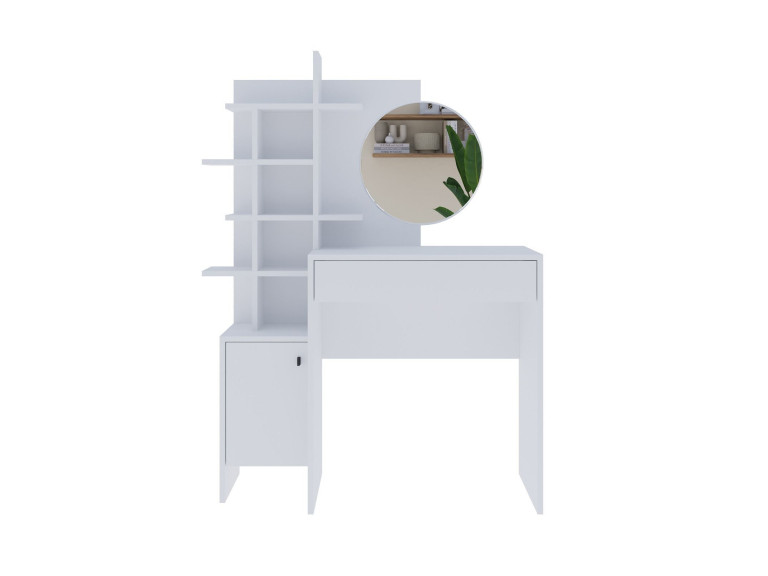 Houten make-up tafel "Mup" 105 x 35 x 151 cm - Wit