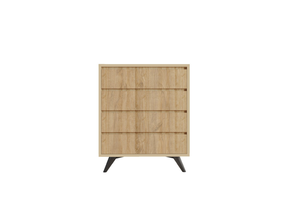Houten ladekast "Suvera" - 70 x 40 x 86 cm - Lichtbruin