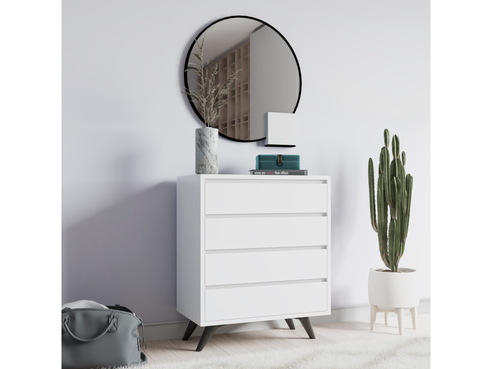 Houten ladekast "Suvera" - 70 x 40 x 86 cm - Wit