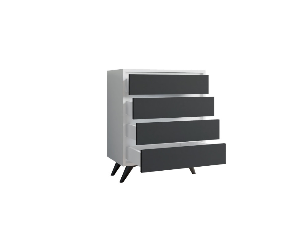 Houten ladekast "Suvera" - 70 x 40 x 86 cm - Wit