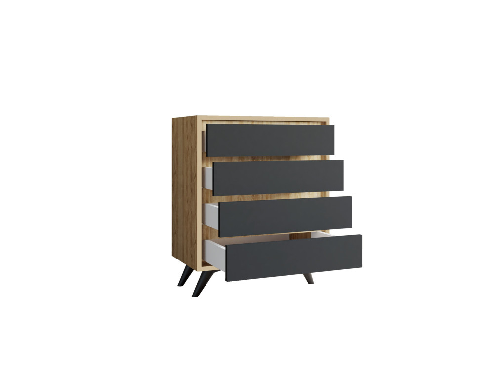 Houten ladekast "Suvera" - 70 x 40 x 86 cm - Bruin