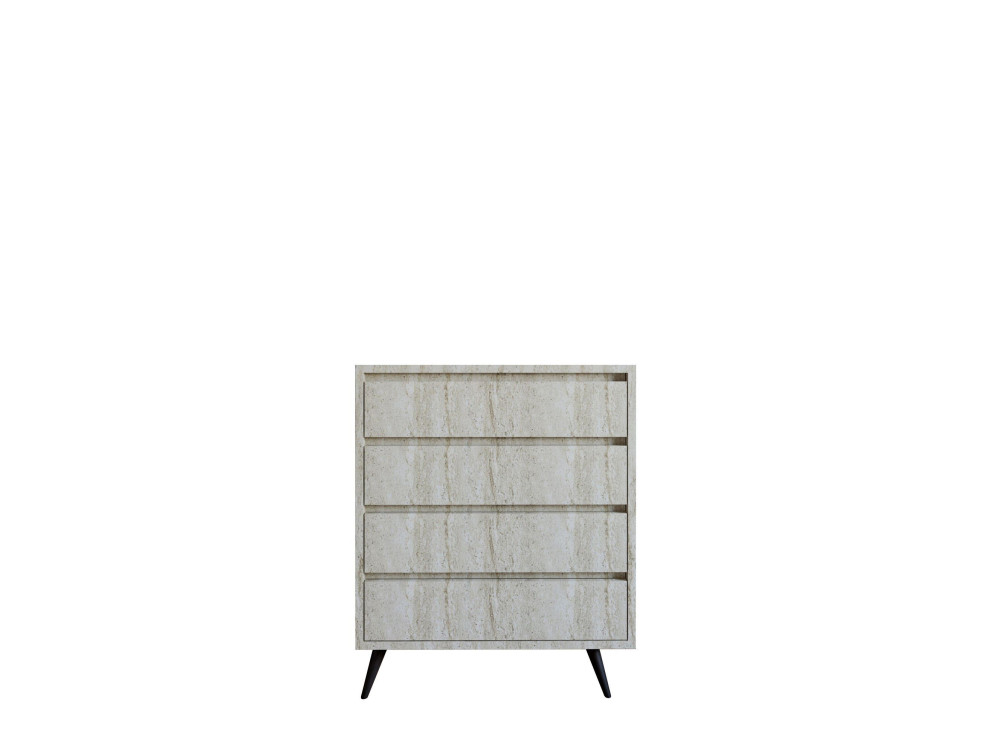 Houten ladekast "Suvera" - 70 x 40 x 86 cm - Travertin