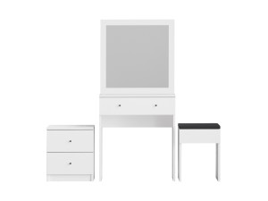 Nice" houten kaptafelset - 65 x 35 x 139 cm - Wit