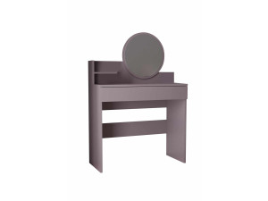 Harmony Mini Round" kaptafel met houten spiegel - 90 x 40 x 133 cm - Violet