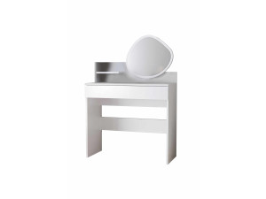 Harmony Mini Amorphous" kaptafel met houten spiegel - 90 x 40 x 133 cm - Wit
