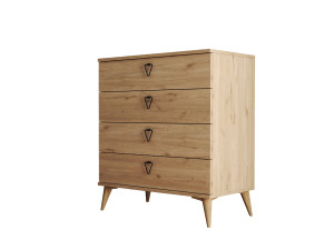 Versa-Ce" houten ladekast - 80 x 45 x 90 cm - Bruin