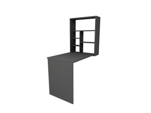 Houten make-up tafel "Sedir" - 90 x 59 x 74 cm - Antracietgrijs