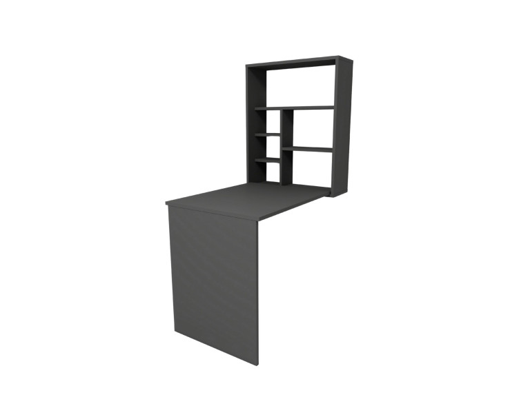 Houten make-up tafel "Sedir" - 90 x 59 x 74 cm - Antracietgrijs