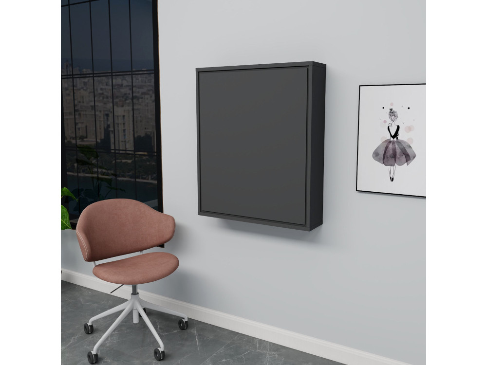 Houten make-up tafel "Sedir" - 90 x 59 x 74 cm - Antracietgrijs