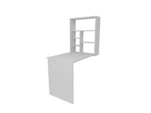 Houten make-up tafel "Sedir" - 90 x 59 x 74 cm - Wit