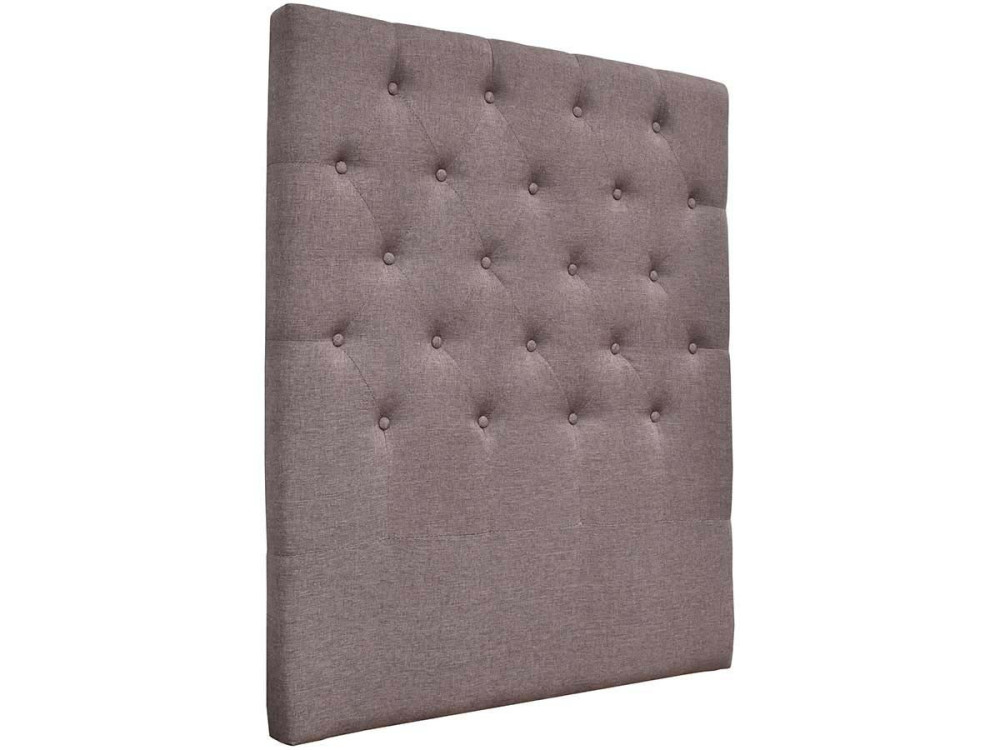 Hoofdbord bed gecapitonneerd "Déco" - 99 cm - Taupe - grijs bruin - Stoffen