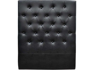 Hoofdbord bed gecapitonneerd "Déco" - 99 cm - Zwart - PVC