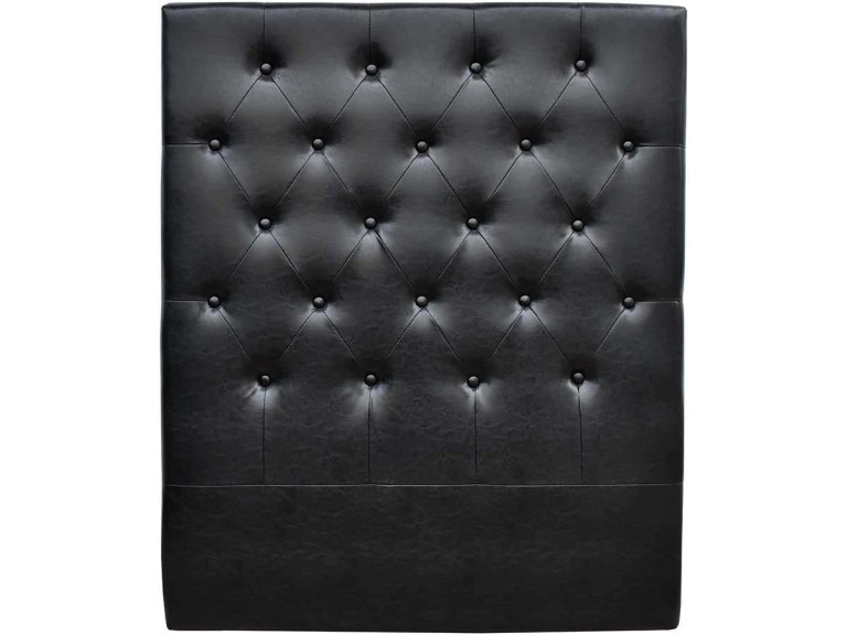 Hoofdbord bed gecapitonneerd "Déco" - 99 cm - Zwart - PVC