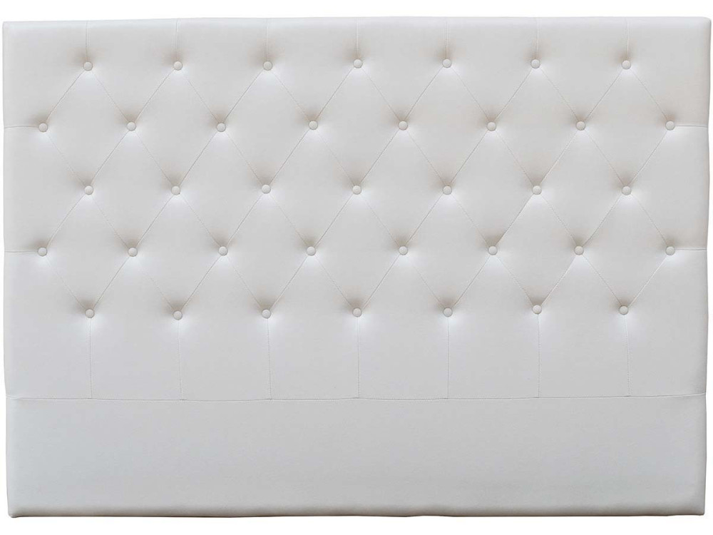 Hoofdbord bed gecapitonneerd "Déco" - 169 cm - Wit - PVC