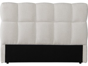 Dik stoffen noppen-hoofdbord "Alpe d'Huez" - 160 cm - Beige