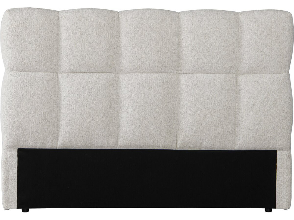 Dik stoffen noppen-hoofdbord "Alpe d'Huez" - 160 cm - Beige