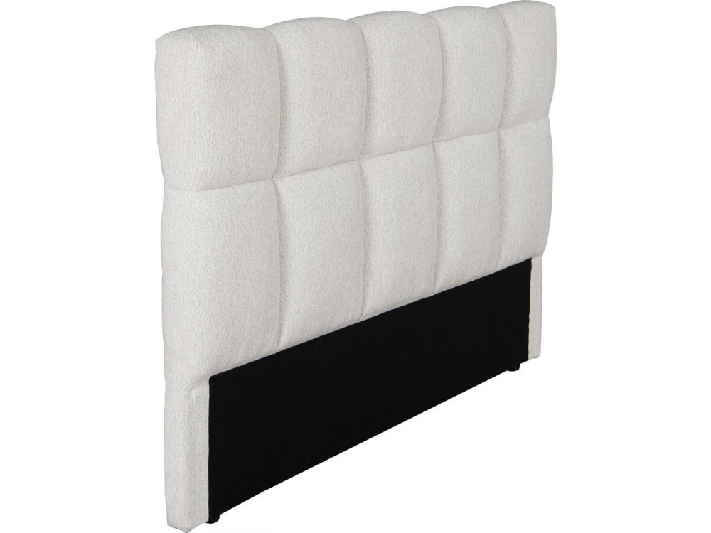 Dik stoffen noppen-hoofdbord "Alpe d'Huez" - 160 cm - Beige