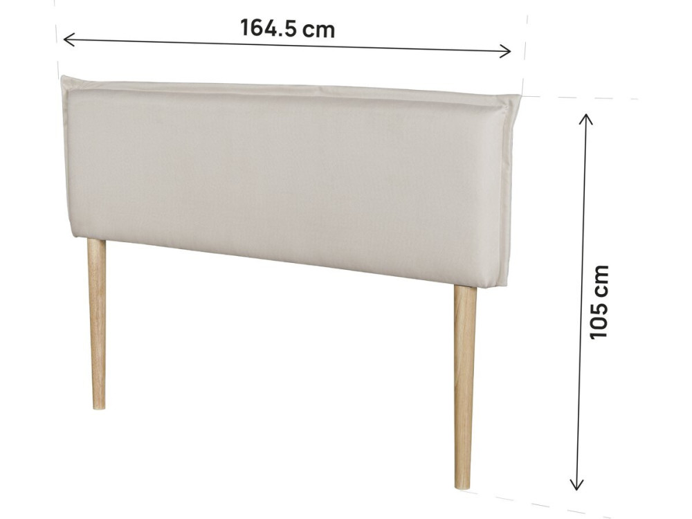 Jessica" hoofdbord in linnen - 160 cm - Beige